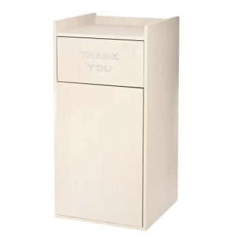 Image for Alpine Industries 40 Gallon White Finish Wooden Tray Top Waste Enclosure Can from HD Supply