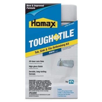 Homax White Tough As Tile Aerosol Tub, Sink, And Tile Refinishing Kit, 32 Oz.