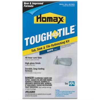 Homax White Tough As Tile Brush On Tub, Sink, And Tile Refinishing Kit, 26 Oz.