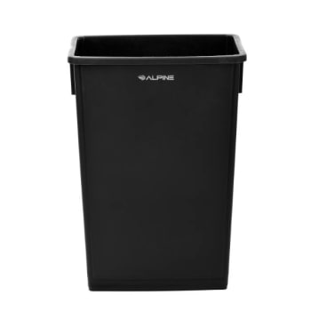 Image for Alpine Industries Slim 23 Gallon Black Waste Receptacle Trash Can from HD Supply