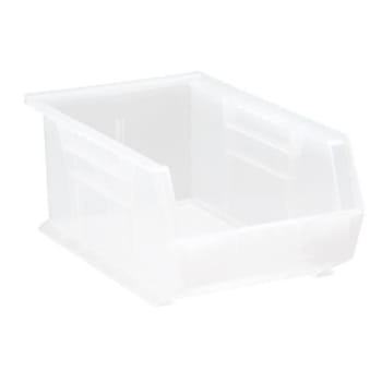Quantum Storage Systems Stack & Hang Bin, 13-5/8"x8-1/4"x6", Clear, Case Of 12