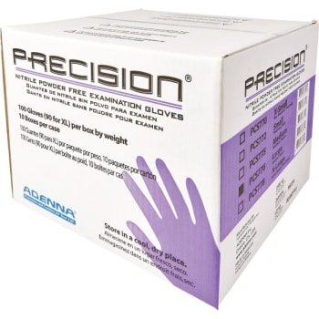 Adenna Precision 4 Mil Nitrile Powder Free Exam Gloves, Med-Case Of 1,000