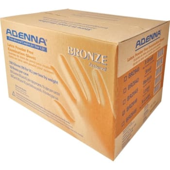 Image for Adenna Bronze 5 Mil Latex Powder Free Exam Gloves, Medium-Case of 1,000 from HD Supply