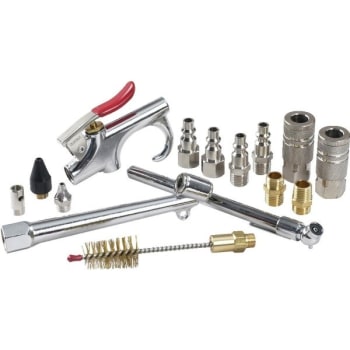 Image for Powermate 15 Pc Accessory Kit W/Connectors, Tire Gauge, Tire Chuck, Qc, Blow Gun from HD Supply