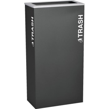 Image for Ex-Cell Kaleidoscope 17 Gallon Steel Trash Can (Black) from HD Supply