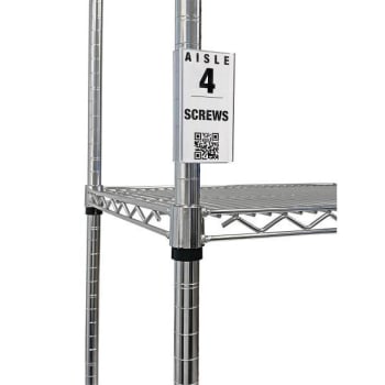 Quantum Storage Systems Label Holder And Inserts For Posts, 2" X 4", 12 Included