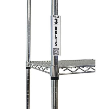 Quantum Storage Systems Label Holder And Inserts For Posts, 1" X 6", 12 Included