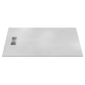 Image for Castico 72" L X 36" W X 1.125" H Composite Stone Shower Pan Drain White Sand from HD Supply