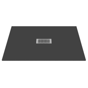 Image for Castico 48" L X 34" W X 1.125" H Composite Stone Shower Pan Graphite Sand from HD Supply