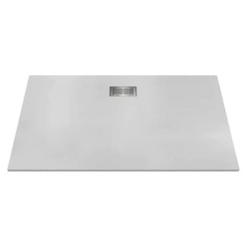Image for Castico 72" L X 42" W X 1.125" H Composite Stone Shower Pan Drain White Sand from HD Supply