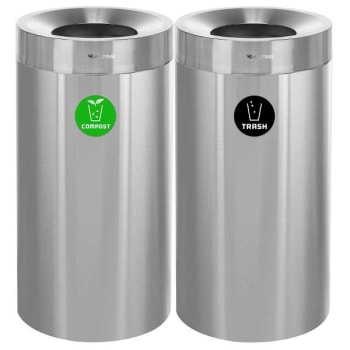 Image for Alpine Industries 54 Gallon Ss Decorative Compost/Can Recycle Package Of 2 from HD Supply