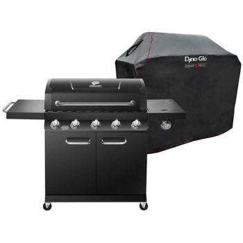 Image for Dyna-Glo Premier 5-Burner Propane Gas Grill In Blackgrill Cover from HD Supply