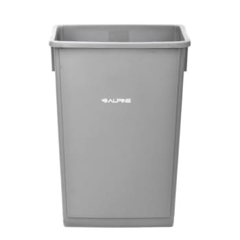 Image for Alpine Industries Slim 23 Gallon Gray Waste Receptacle Trash Can from HD Supply