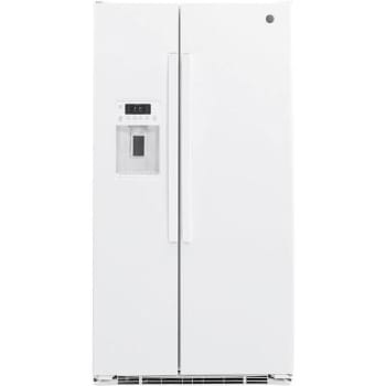 GE® 21.9 Cu. Ft. Counter-Depth Side-By-Side White Refrigerator