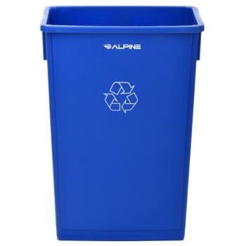 Image for Alpine Industries Slim 23 Gallon Blue Recycling Waste Receptacle Trash Can Bin from HD Supply
