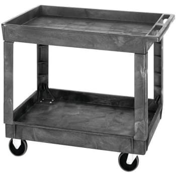 Image for Quantum Storage Systems 2-Shelf Polymer Mobile Cart, 35" X 23", Gray from HD Supply