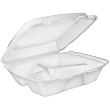 Dart Triple-Compartment Foam Container Case Of 200