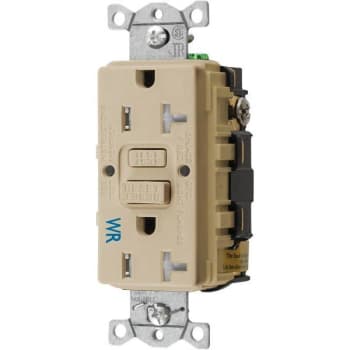 Image for Hubbell Wiring 20a 125v Nema 5-20r Weather/Tamper-Resistant Gfci Duplex Outlet (Ivory) from HD Supply