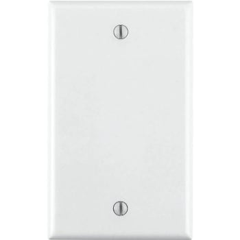 Leviton 1-Gang Standard Size Blank Wallplate Thermoplastic Nylon Box Mount (White)
