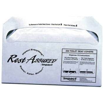 Image for Impact Products Rest Assured Half-Fold Toilet Seat Covers (White) (5000-Case) from HD Supply