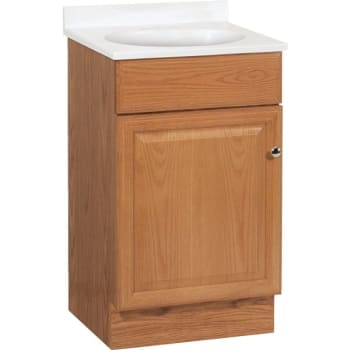 Image for Seasons® 18W x 32H x 16"D Medium Oak Bath Vanity With Top from HD Supply