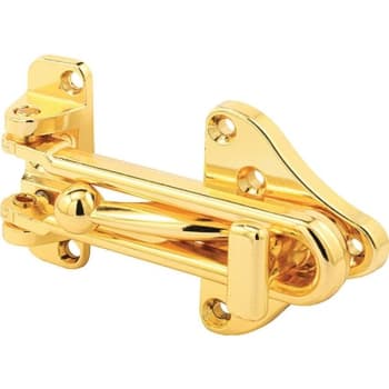 Image for Prime Line Swing Bar Door Lock W/ Auxiliary Lock And Screw (Brass) from HD Supply