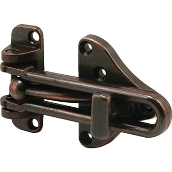 Image for Prime Line Swing Bar Door Lock w/ Auxiliary Lock (Classic Bronze) from HD Supply