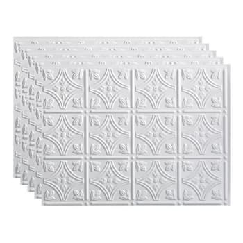 Image for Fasade Traditional Style 1 Backsplash Panel, 18"x24", Gloss White, Package Of 5 from HD Supply