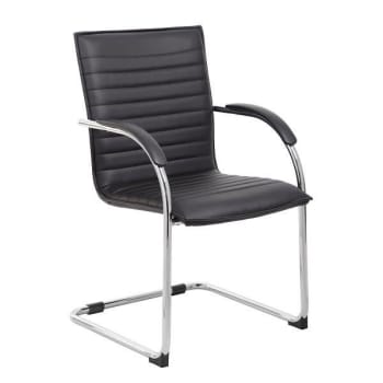 Boss Office Products Guest Chairs In Black And Chrome Package Of 2