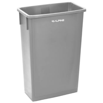 Image for Alpine Industries Slim 23 Gal Gray Waste Receptacle Can Package Of 3 from HD Supply