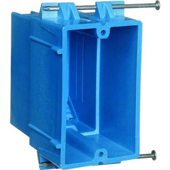 Image for Carlon 1-Gang 22 Cu. In. Heavy PVC New Work Electrical Outlet Box (Blue) from HD Supply