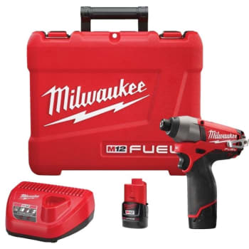 Image for Milwaukee 12 Volt M12 Fuel 1/4 in Hex Cordless Impact Driver Kit from HD Supply