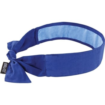 Ergodyne® 6700ct Cooling Bandana With Cooling Towel, Blue, Package Of 6