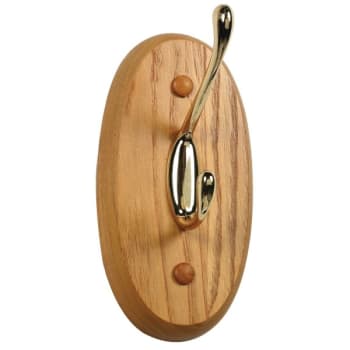Image for Design House® Dalton Double Robe Hook, Honey Oak Finish from HD Supply
