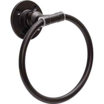 Design House® Kimball Towel Ring, Satin Black Finish