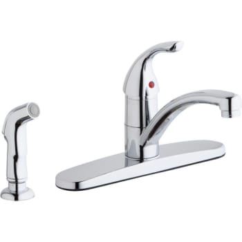 Elkay Everyday Kitchen Faucet With Escutcheon And Side Spray, Chrome