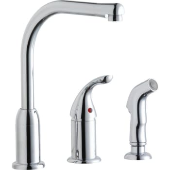 Elkay Everyday Kitchen Faucet With Remote Handle And Side Spray, Chrome