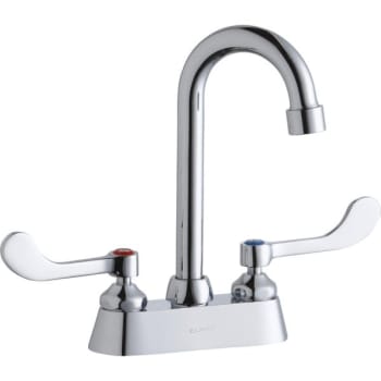 Image for Elkay® 4 In Gooseneck Scrub/hand Wash Bathroom Faucet W/ Wristblade Handles (Chrome) from HD Supply
