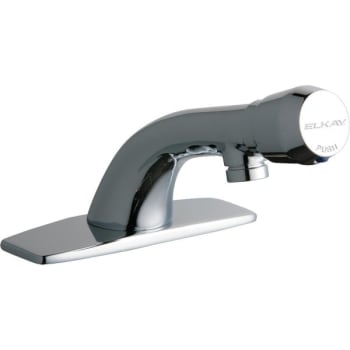 Elkay® Metering Lavatory Faucet, 1 GPM, 2.125" Spout, Chrome, 1 Handle