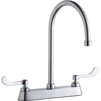 Image for Elkay® Food Service Faucet, 1.5 GPM, 8" Center, Chrome, 2 Handles from HD Supply