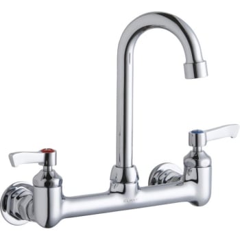 Elkay® Wall-Mount Scrub/Handwash Faucet w/ 2 in Lever Handle (Chrome)