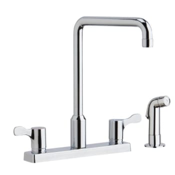 Image for Elkay® 8 in Exposed Center Deck Mount Kitchen Faucet w/ Side Sprayer (Chrome) from HD Supply