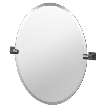 Image for Gatco Elevate Frameless Oval Mirror In Matte Black from HD Supply