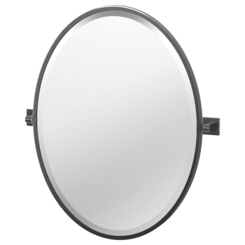 Image for Gatco Elevate Framed Oval Mirror In Matte Black from HD Supply