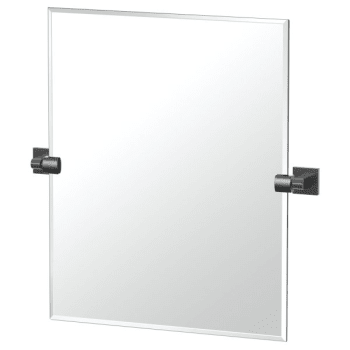 Image for Gatco Elevate Frameless Small Rectangle Mirror In Matte Black from HD Supply