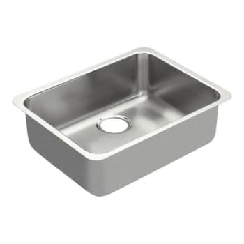 Moen® Single Bowl Stainless Steel Kitchen Sink, 18W x 23"L, 8" Depth