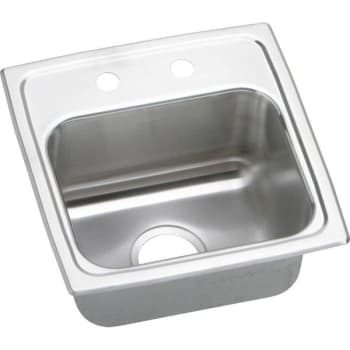Image for Elkay® Single Bowl Stainless Top Mount Bar Sink 15 x 15 x 7" Large Drain 3 Hole from HD Supply