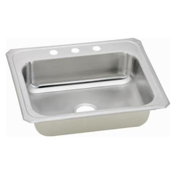 Image for Elkay® Single Bowl Stainless Steel Top Mount Sink 25 X 21-1/4 X 7" 4 Hole from HD Supply