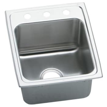 Image for Elkay® Single Bowl Stainless Steel Top Mount Sink 17 x 22 x 10" 3 Hole from HD Supply