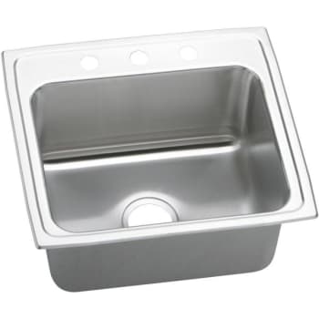 Image for Elkay® Single Bowl Stainless Steel Top Mount Sink 22 x 19-1/2 x 10" 3 Hole from HD Supply